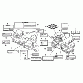Схема вузла: Інформаційні наклейки (GL1800A1 / A 2 / A3 / A4 / A5) (GL18006) для Honda GL1800 Gold Wing