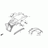 Схема вузла: Заднє крило для Honda NX650 Dominator