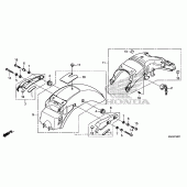 Схема узла: Заднее крыло 3 для Honda VT750 Shadow RS