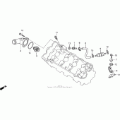 Схема вузла: Термостат для Honda CBR600 CBR600F2