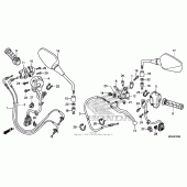 Схема вузла: Ручка керма & Пульт управління рульовой & Троси (nc700x / xa) для Honda NC700