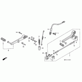 Схема вузла: Лапка гальма і Лапка перемикання для Honda VFR750F VFR750R (RC30)