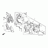 Схема узла: Передний тормозной суппорт (CB750F2) для Honda CB750 Seven Fifty
