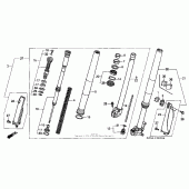 Схема вузла: Перед. амортизатор для Honda CR250