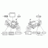 Схема вузла: Інформаційні наклейки для Honda VT125 Shadow