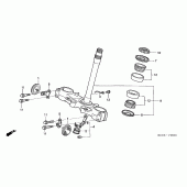 Схема вузла: Рульова траверса для Honda XR250