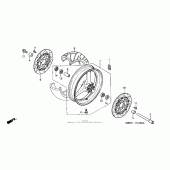 Схема узла: Передние колесо для Honda CBR600 CBR600RR