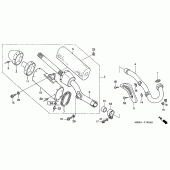 Схема вузла: Вихлопна система (CRF450R4,5) для Honda CRF450 CRF450R