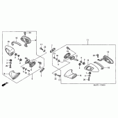 Схема узла: Mirror assy для Honda CBR1100XX Blackbird