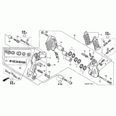 Схема узла: L. передний тормозной супорт для Honda ST1300 Pan-European