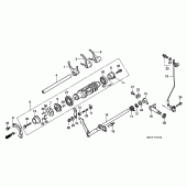 Схема вузла: Shift drum / shift fork для Honda GL1500 Gold Wing Special Edition
