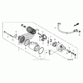 Схема узла: Стартер электрический для Honda VT750 Shadow Phantom