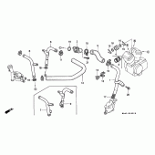 Схема вузла: Труба водна (VT1100CV / CW / C2) для Honda VT1100 Shadow ACE