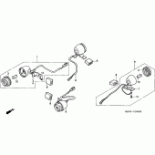 Схема вузла: Поворотники (DK) для Honda XR650