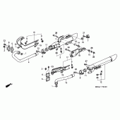 Схема вузла: Вихлопна система для Honda VTX1300