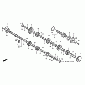 Схема узла: Трансмиссия для Honda CBR1100XX Blackbird