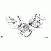 Схема вузла: Клапанна кришка для Honda NSA700 DN-01