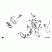 Схема узла: Воздушный фильтр (`02-`04) для Honda CR250