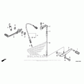 Схема вузла: Педаль (Лапка) для Honda CBR1000 CBR1000RR Fireblade