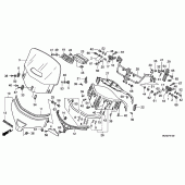 Схема узла: ветровое стекло для Honda GL1800 Gold Wing