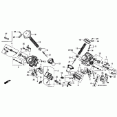 Схема вузла: Комплектуючі карбюратора для Honda VT750 Shadow Spirit