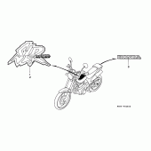 Схема узла: Label read the manual (1) для Honda SLR650