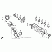 Схема вузла: Колінчастий вал & Поршень для Honda CB900 919