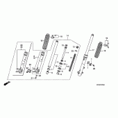 Схема вузла: Вилка передньої осі для Honda CRF230 CRF230F
