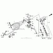 Схема узла: Задний тормозной цилиндр (1) для Honda NC700
