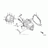 Схема узла: Правая крышка картера для Honda CRF125 CRF125FB