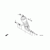 Схема вузла: Задня підвіска для Honda CBF600