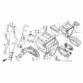 Схема узла: Воздушный фильтр (XR250RG/RH/RJ/RK/RL/RM) для Honda XR250