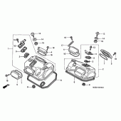 Схема вузла: Клапанна кришка для Honda XL650 Transalp
