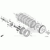 Схема вузла: Зчеплення для Honda CMX250 Rebel