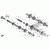 Схема вузла: Трансмісія для Honda CRF230 CRF230L