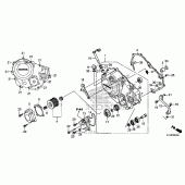 Схема узла: Правая крышка картера для Honda CBR250