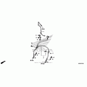 Схема вузла: Передній гальмівний шланг (std) для Honda GL1800 Gold Wing Valkyrie