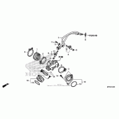 Схема вузла: Впускний патрубок + injector для Honda VT1300 Interstate