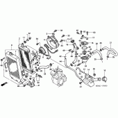 Схема вузла: Радіатор для Honda VT750 Shadow ACE