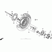 Схема вузла: Заднє колесо для Honda VT1100 Shadow ACE