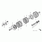 Схема вузла: Зчеплення для Honda XR250