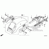 Схема вузла: Заднє крило 2 для Honda VT750 Shadow Phantom
