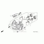 Схема узла: Фара для Honda ST1300 Pan-European