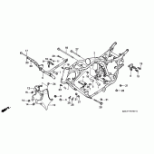 Схема вузла: Рама (VT1100C) для Honda VT1100 Shadow