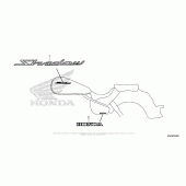 Схема вузла: Mark (1) для Honda VT750 Shadow Aero