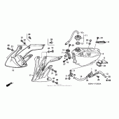 Схема вузла: Паливний бак для Honda CRF250 CRF250R