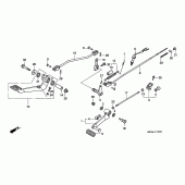 Схема узла: Педаль(Лапка) для Honda VF750 Magna