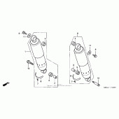Схема вузла: Задній амортизатор для Honda VT750 Shadow Aero