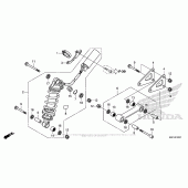 Схема вузла: Задній амортизатор (2) для Honda CBR600