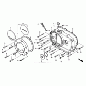 Схема узла: Правая крышка картера для Honda VT1100 Shadow Aero